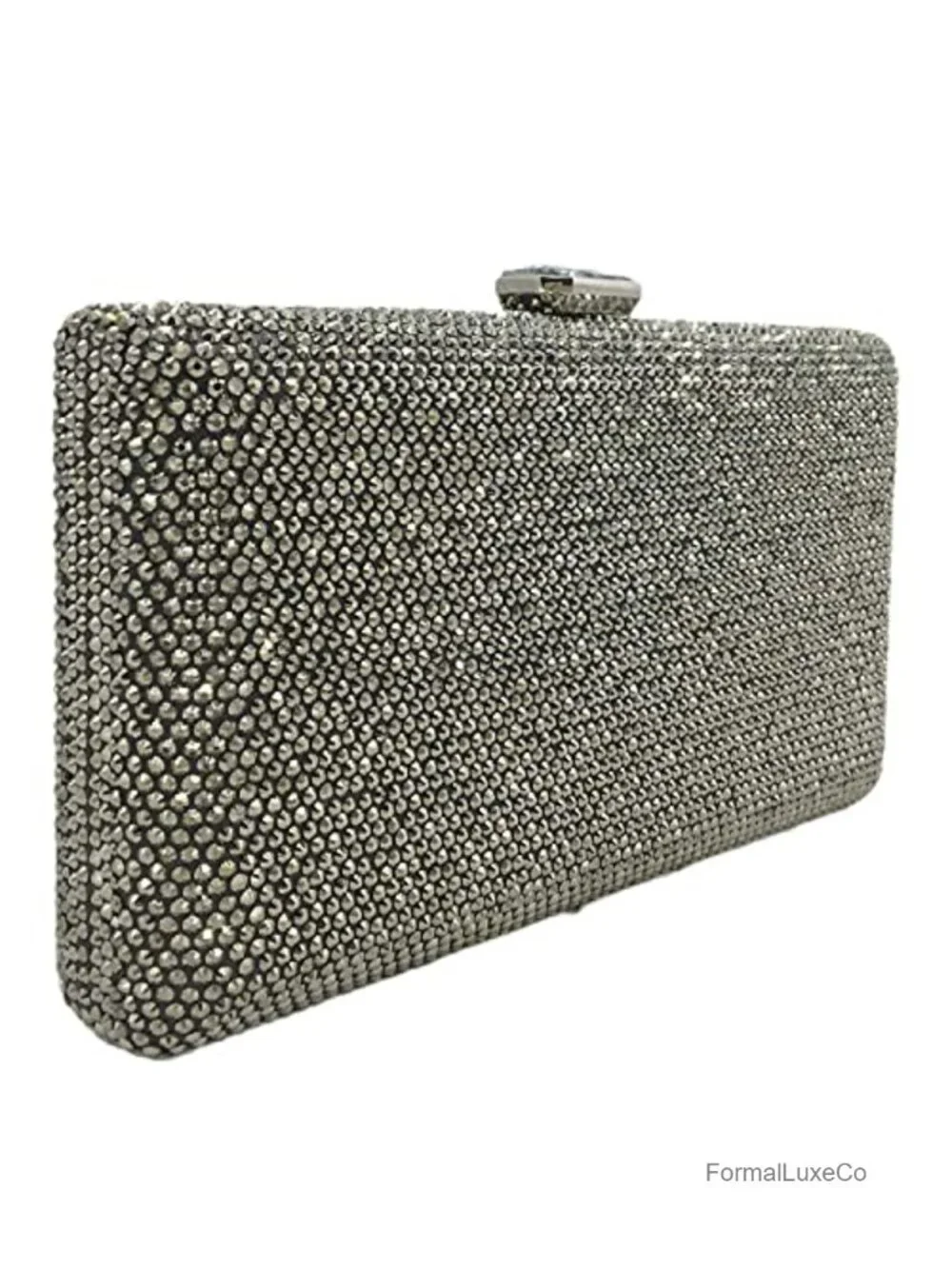 Crystal Evening Clutch with Detachable Chain Straps for Formal Events